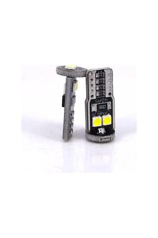 T10 Led Metal Platin W5W 6 Ledli Beyaz Park Tavan Plaka Ampülü 2
