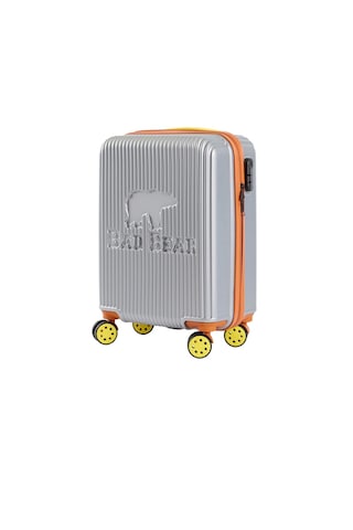 Bad Bear Logo Gri Kabin Boy Tekerlekli Abs Valiz 40 Lt. - Gri