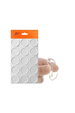15 Adet Şeffaf 22 Mm Yapışkanlı Cam Tutucu -