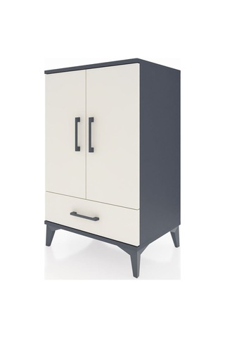 Hyperion Komodin 3 Raflı Tek Çekmeceli 2 Kapaklı 60x44x96 Ant... Antrasit
