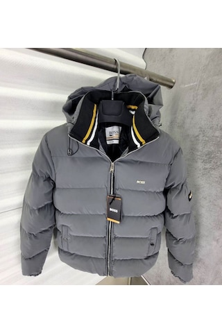 Hugo Boss Erkek Kışlık Mont Gri