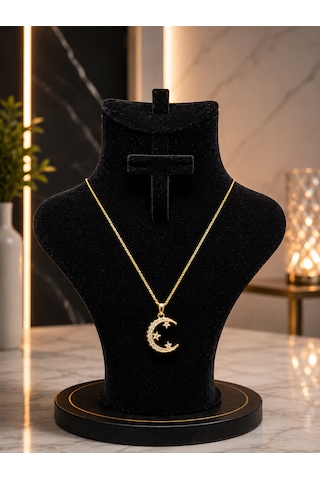 Premium 316l Çelik Ay Yıldızlı Kolye Gold-gümüş Gümüş - Altın