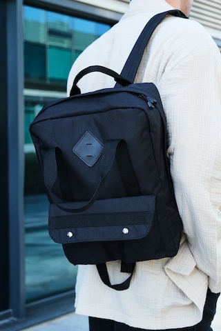 Newısh Polo Accessorıes Unisex Siyah Suya Dayanklı Hafif Rahat Impertex Kumaş Anti-theft Sırt Çantası Günlük Okul Seyahat Siyah