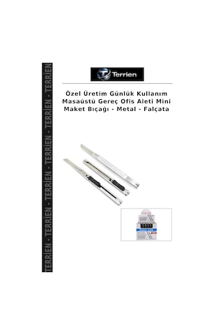 Özel Üretim Günlük Kullanım Masaüstü Gereç Ofis Aleti Mini Maket Bıçağı - Metal - Falçata