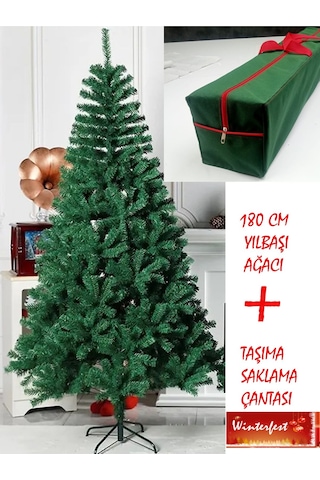Yılbaşı Çam Ağacı 180 Cm 580 Dal Taşıma Çantası Hediyeli