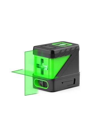 Vkemall A Tipi Yeşil Işık 2 Çizgi Laser Seviye Cihazı - Taşınabilir, Ip54 Koruma, 2.5mm/5m Doğruluk Pil Dahil Değil