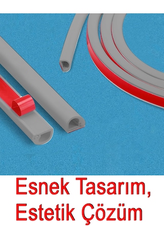 Greentech Esnek Kablo Kanalı Gri / Gt-kk02