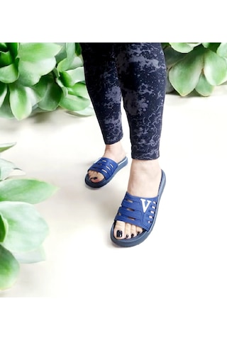 Günlük Rahat Taban Eva V Deniz,havuz.plaj Terliği Lacivert