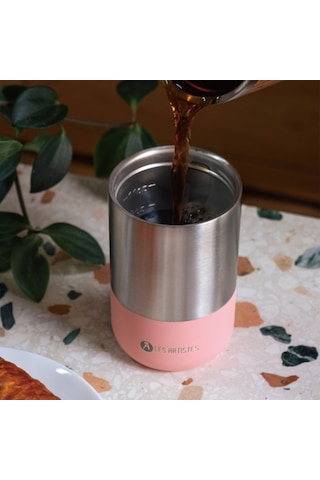Les Artistes Paris Isı Yalıtımlı Çelik Termos Mug 350ml Metal Gri