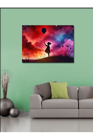 Kanvas Tablo Balonlu Gölge Kız 50cmx70cm