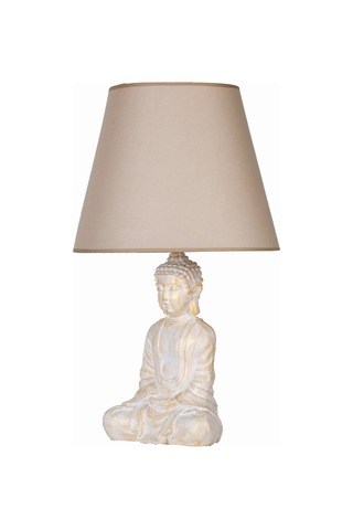 Qdec Modern Dizayn Buda Abajur Beyazgold-Bej Diğer