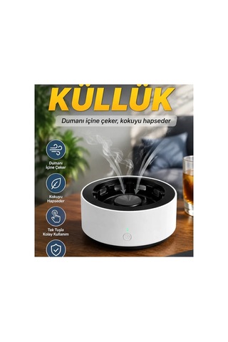 Duman Ve Koku Azaltıcı Taşınabilir Akıllı Küllük