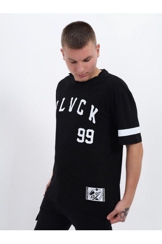 Çocuk Harf Baskılı Tshirt-14613 SIYAH