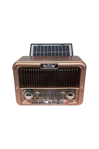 Rx-6060s Solar Güneş Enerji Panelli Nostaljik Radyo Bluetooth Hoparlör