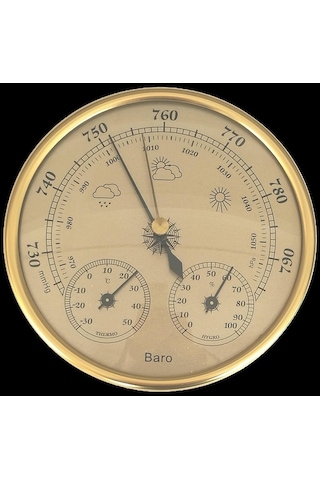 Pazly Ve Termometre Ölçer Nem Mekan Kullanımı Jms İçin İç Higrometre Hassas Dış Barometre Arada 3'ü 1 Oj