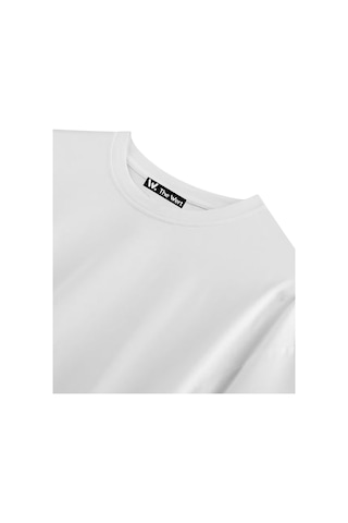 Thewert Teamsesh Tasarım Sırt Baskılı Pamuk Beyaz Oversize T-shirt