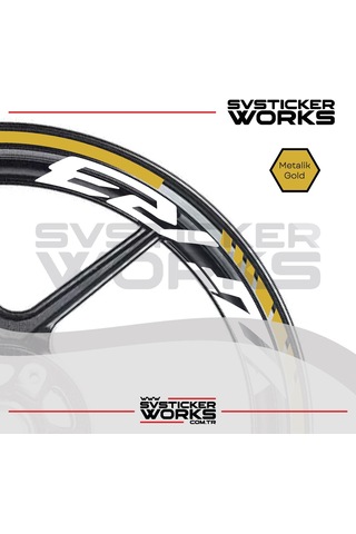 Yamaha Yzf-r3 Yazılı Jant Sticker Dış Ve İç Set Sticker Jant Şeridi Altın