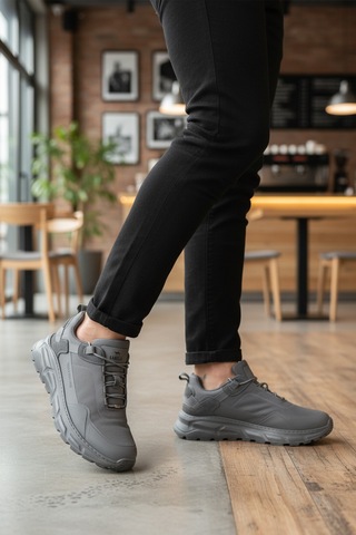 Füme Bağcıklı Erkek Yürüyüş Ve Spor Ayakkabı Rainy M Füme