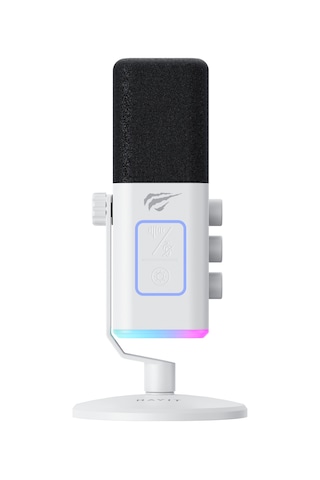 Havit Gamenote Gk71 Rgb Profesyonel Yayıncı Oyuncu Mikrofonu Type-c Xlr 24bit/192kh