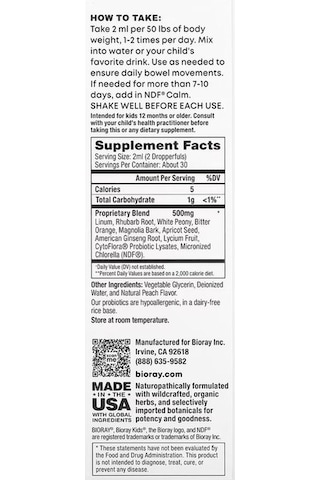 Bioray , Kids, Ndf Pooper, Mango , 2 Fl Oz 59 Ml 2 Fl Oz