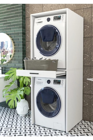 Aska Kurutmalı Çamaşır Makinası Dolabı