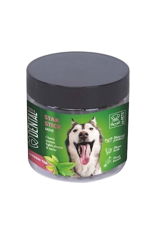 M-pets Star Stick Yeşil Çaylı Diş Sağlığı Destekleyici Küçük Irk Köpek Ödülü 110 Gr