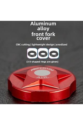 Springsun Motsuv Aluminyum Dağ Bisikleti Amortisör Ön Çatal Kapağı - Toz Engelleme, Evrensel Uyum, Hava Odası Koruması Kırmızı