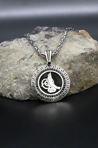 Osmanlı Tuğralı Grek Desenli 925 Ayar Gümüş Kral Zincir 2mm 902416 Gümüş