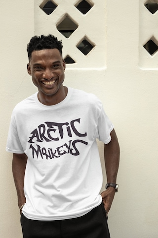 Sevbano Arctic Monkeys Sırt Baskılı Unisex Oversize Müzik Grubu Tişört Beyaz