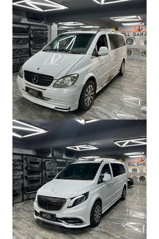 Mercedes V Klass Vito Viano 2006-2015 Uyumlu 2023 Maybach Yükseltme Dönüşüm Body Kit Seti-hazır Stok-kesme Yok