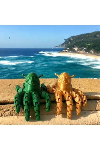 Ahtapot Shrek Figürü Yeşil Renk