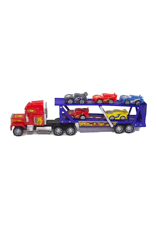 Oyuncak Taşıyıcı Tır 48 Cm 2 Katlı 5 Adet Mini Araba