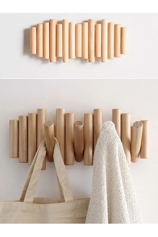 Minimalist Doğal Ahşap Duvar Askısı