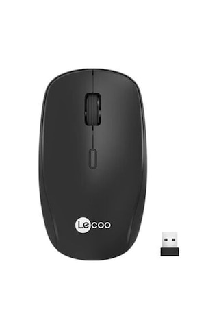 Lenovo Lecoo Ws203 Kablosuz 2400dpı 4 Tuşlu Siyah Optik Mouse
