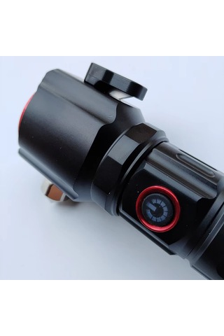 OR-2210-TG Şarjlı Teleskopik Zoom Özellikli Acil Durum El Feneri 8800 Mah Pil 30 Watt Siyah