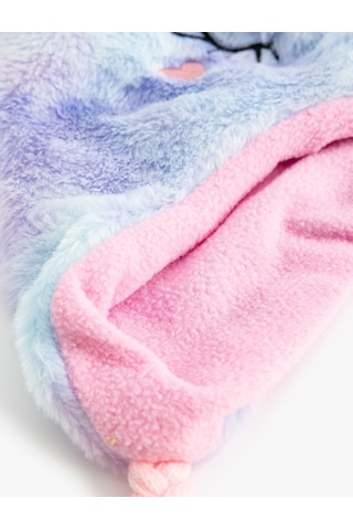 Koton Peluş Kulak Kapaklı Bere Çene Altından Bağcıklı Multıcolor 5wkg50016aa Mavi