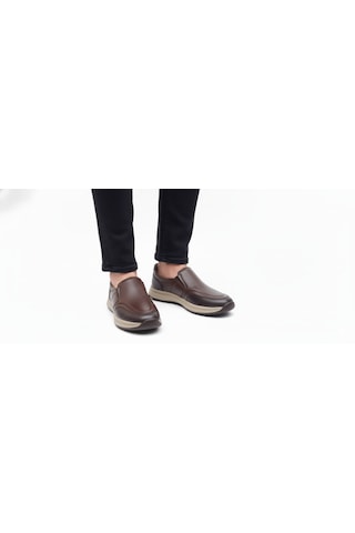 Growish Gr0456 Hakiki Deri Hafif Eva Taban 3 Renk Günlük Rahat Casual Sneaker Ayakkabı Kahverengi