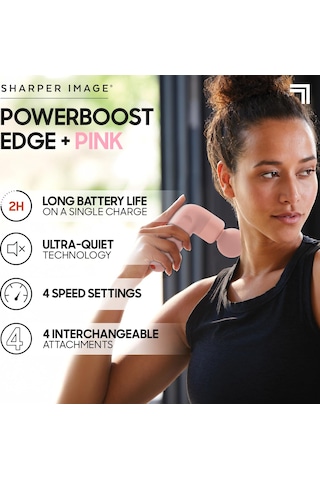 Daha Keskin Görüntü - Powerboost Move Edge Portable Lite Masaj Tabancası - 6 Hız - 4 Aparat - El Masajı - Elektrikli Masaj - Kas Gevşetme - Spor Masajı