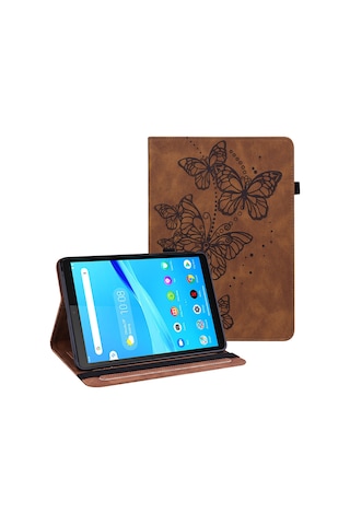 Butu Kelebekler Baskılı Elastik Askı İyi Korumalı, Düşmeyi Önleyici Tablet Kılıfı, Lenovo Uyumlu Tab M8/m8 2. Nesil Tb-8505/tb-8705/tb-8506 Standlı