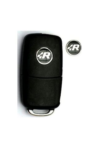 Volkswagen R Oto Anahtar 3M Metal Alaşım Logo 2Li Set