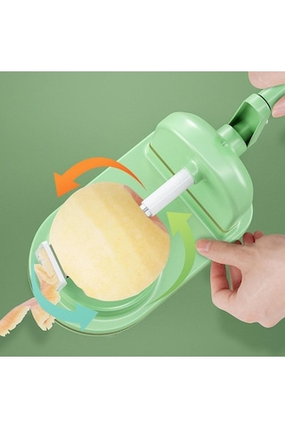 Tongxida Açık Yeşil Elma Soyucu, Döner Meyve Soyucu, Elma Dilimleme Makinesi, Mutfak Aletleri/ Açık Yeşil