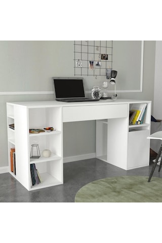 Dekorister Diamond Çalışma Masası Beyaz - 145 Cm