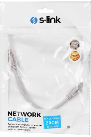 S-LINK SL-CAT6020 20CM UTP CAT6 KABLO