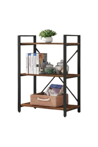 Rafburada Rafburada® 3 Katlı Kitaplık, Dekoratif Kitaplık, Ahşap Kitaplık.