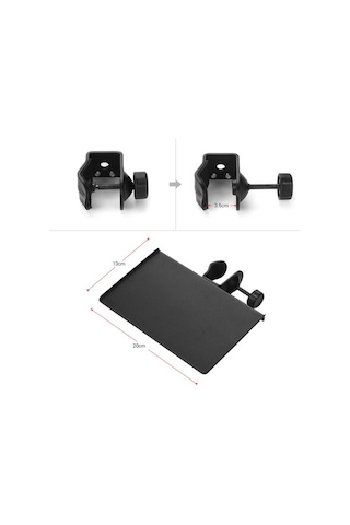 Fortunelane Metal Mikrofon Stantı, Sabitleme Klembi, Ses Kartı/aletler Taşıma, Siyah, 20x13cm