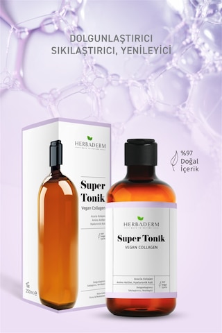 Herbaderm Vegan Collagen Dolgunlaştırıcı Super Tonik 250 Ml