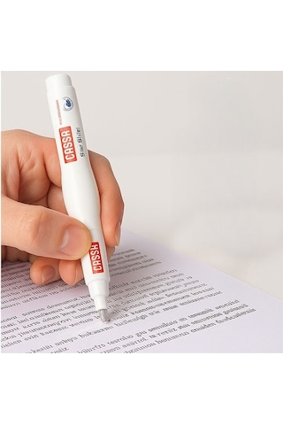 Kalem Daksil 4 Adet Cassa Sıvı Düzeltme Kalemi Tükenmez Pilot Kalem Mürekkep Kapatıcı Silici Örtücü Yazı Düzeltici 2