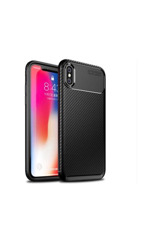 Apple Uyumlu iPhone XS Max 6.5 Kilif Karbon Silikon Case 373407171