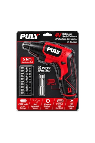 Puly Plsl-118H Akülü Vidalama Seti