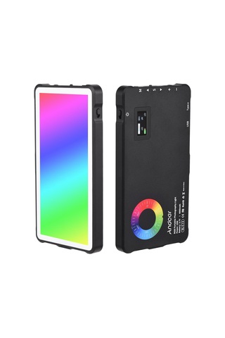 Andoer Pocket Rgb Video Işığı Led Dolgu Işığı Paneli Siyah Siyah